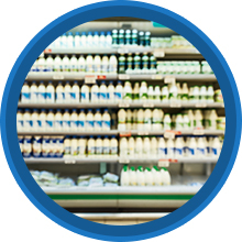 Lady i regały chłodnicze